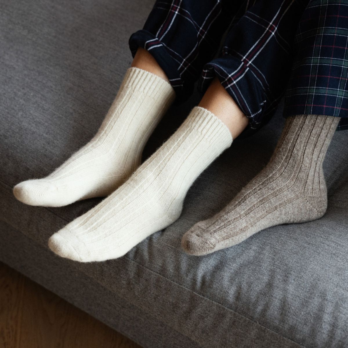 Oims Wool Sock - Natural Brown (5 pack)